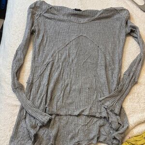 Wet Seal Heather Gray Long Sleeve Top